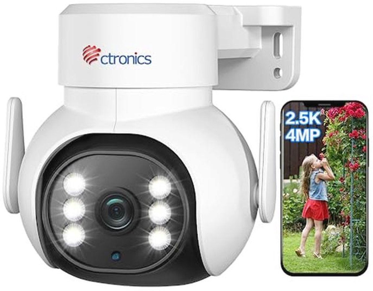 Buiten beveiligingscamera 2.5K 4MP WiFi IP Camera met Auto Tracking en Nachtzicht tot 30M