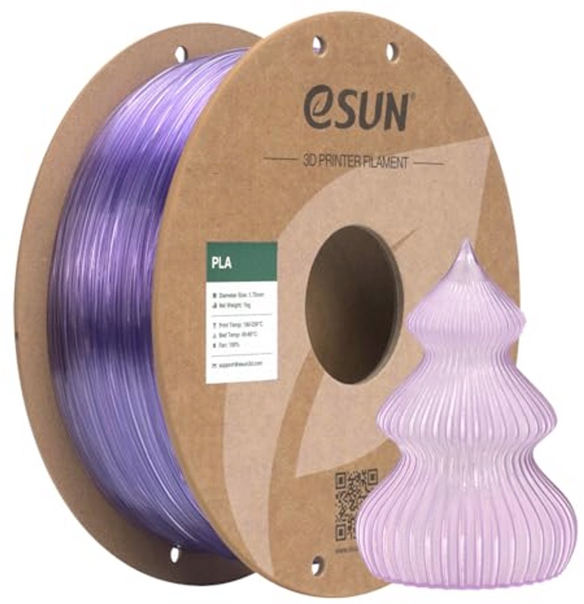Transparant PLA Filament 1.75mm voor 3D Printers - 1KG Spoel