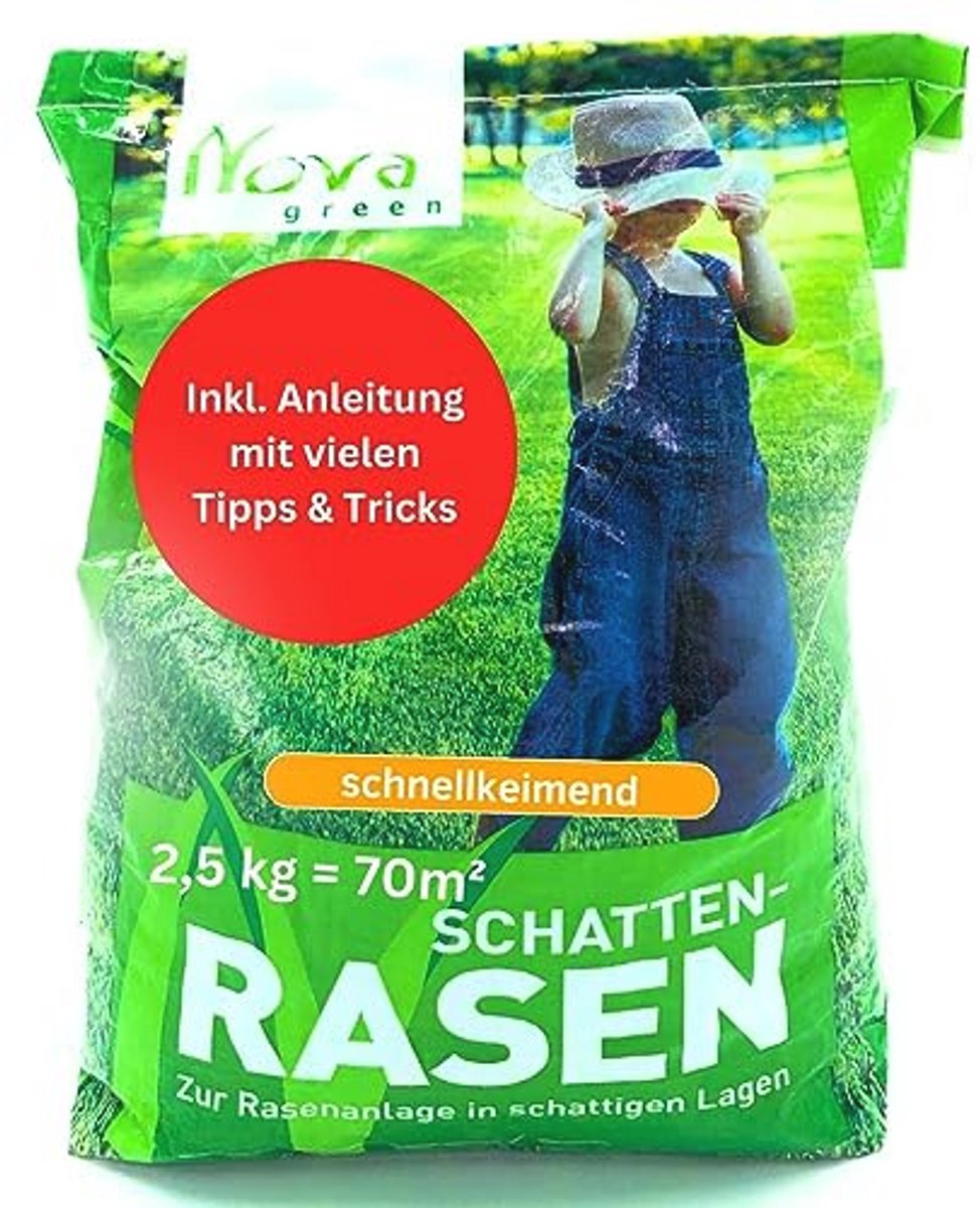 Premium Graszaad voor Schaduw - Snel Kiemend en Droogbestendig - Ideaal voor Gazonreparatie en Nieuwe Aanleg (2,5 kg)