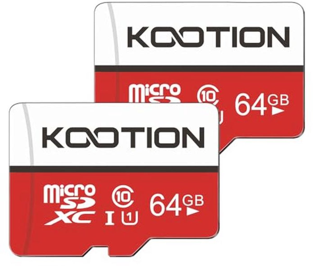 64 GB Micro SD-kaart 2 Pack - Hoge Snelheid Klasse 10 U1 Geheugenkaarten