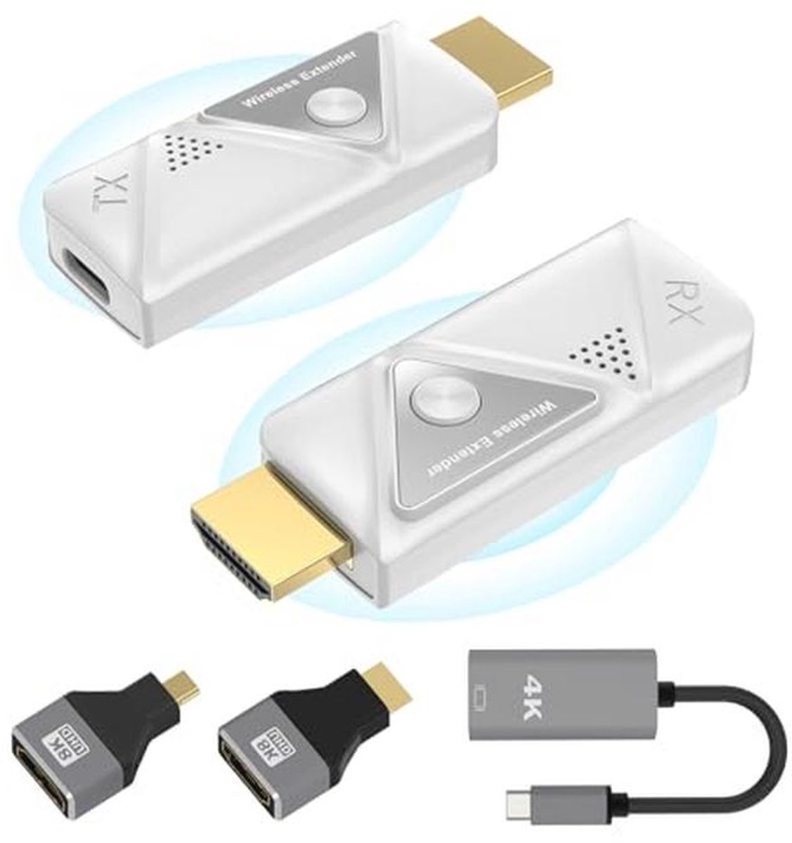 Draadloze HDMI-zender en ontvanger voor video en audio streaming naar monitor