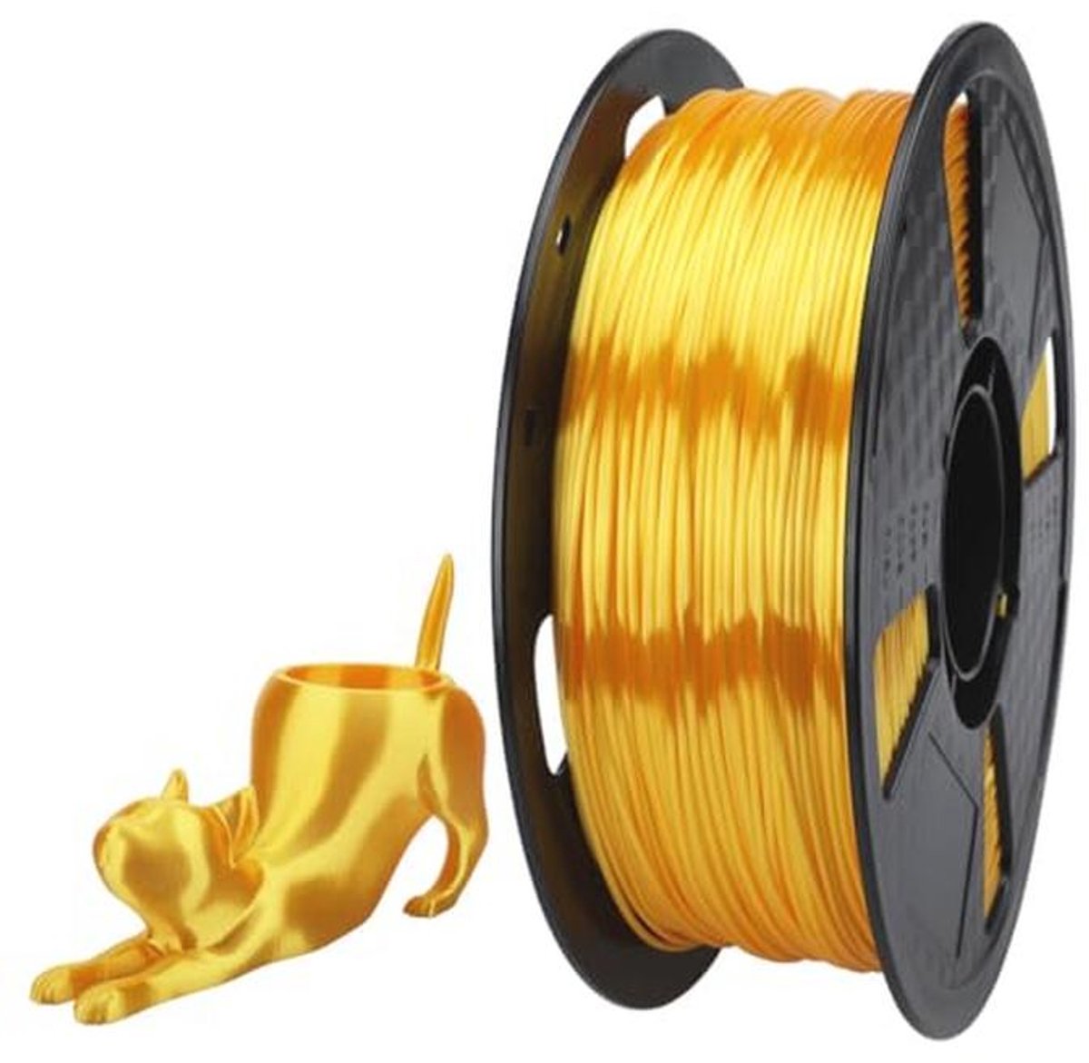 Zijde TPU Filament Gouden Geel 1.75mm 3D Printer Materialen