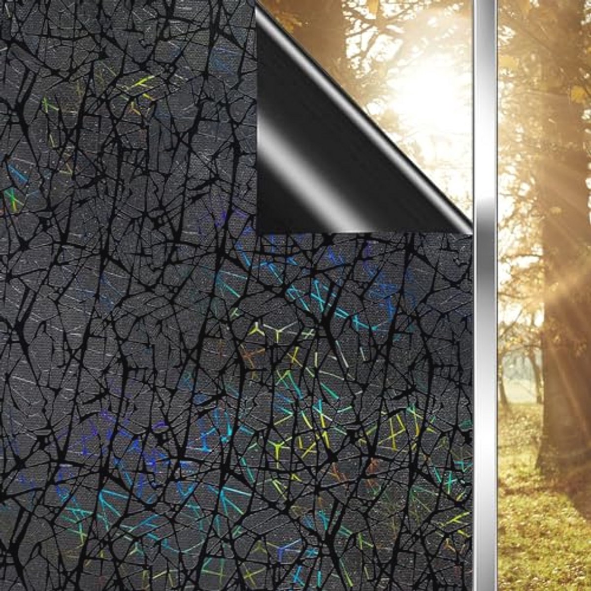 Zonnescherm Blackout Film voor Privacy en UV-bescherming - Zelfklevende Raamfolie (30 x 12