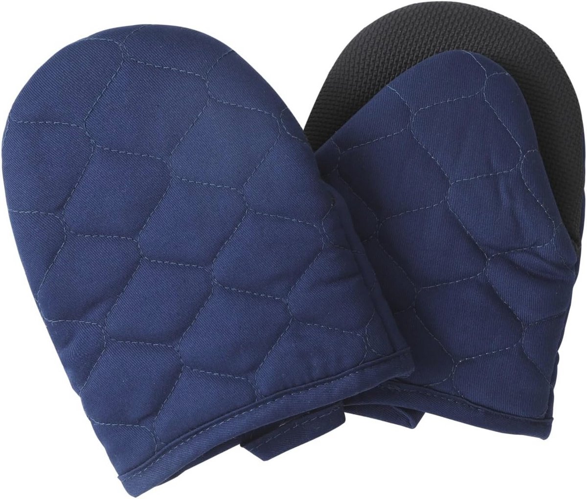 Hittebestendige Mini Ovenwantjes - 2 Stuks Korte Siliconen Ovenwantjes met Antislip Grip