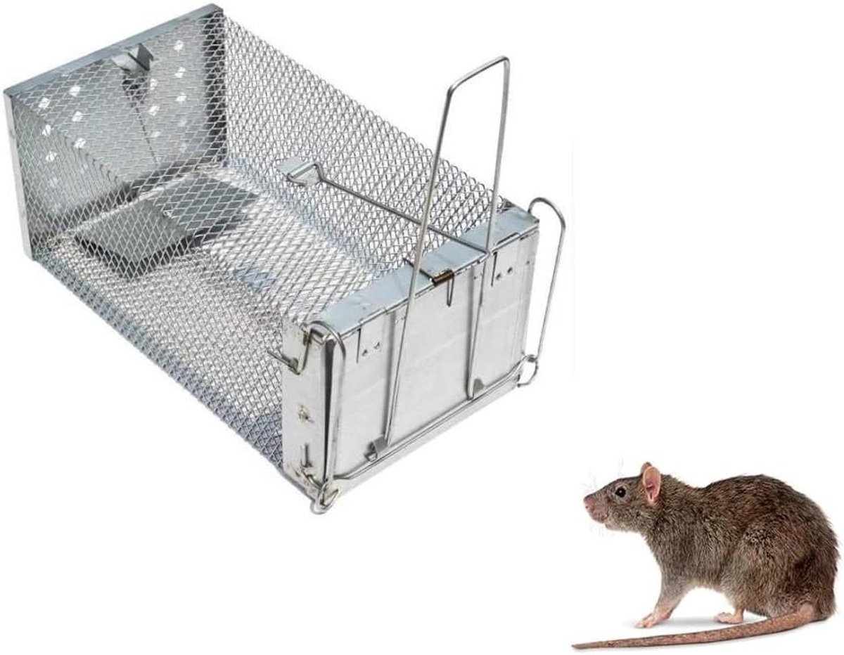 Allecta - Grote herbruikbare levende muizen- en rattenval voor binnen en buiten