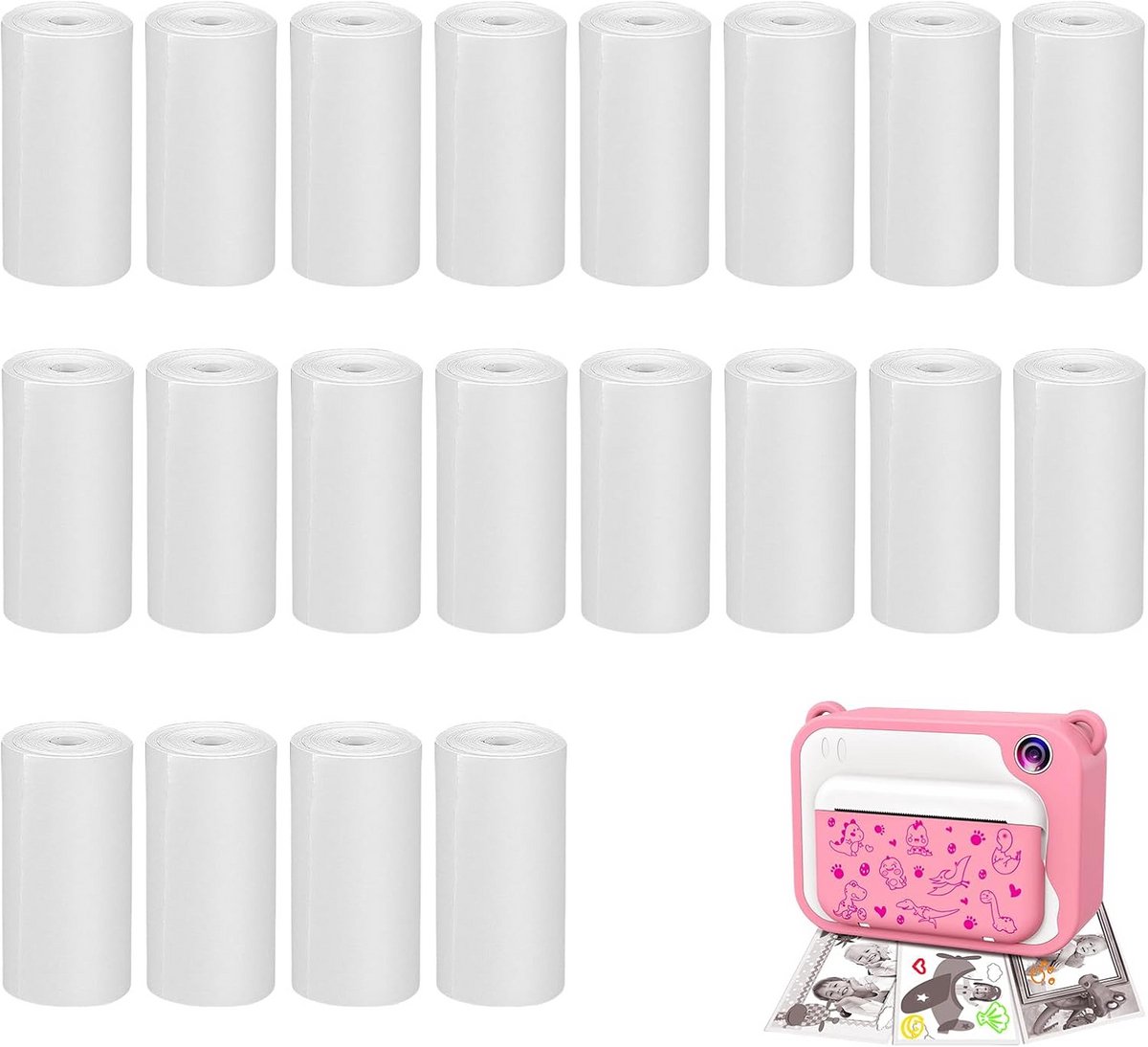 20 Rollen Thermisch Papier voor Kinderen Camera - 57x30mm Direct Printpapier - BPA-vrij