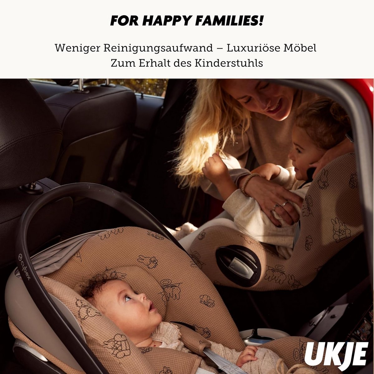 Hoes voor Kinderautostoel voor Cybex Sirona Z & T i-size – Beschermhoes Beige Wafel – foto 6