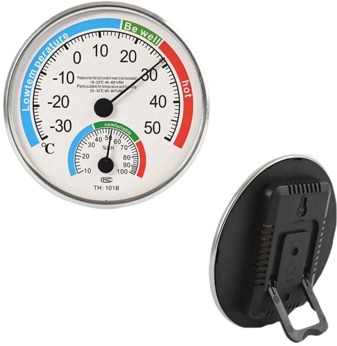 Thermometer Hygrometer voor Binnen en Buiten met LCD Display