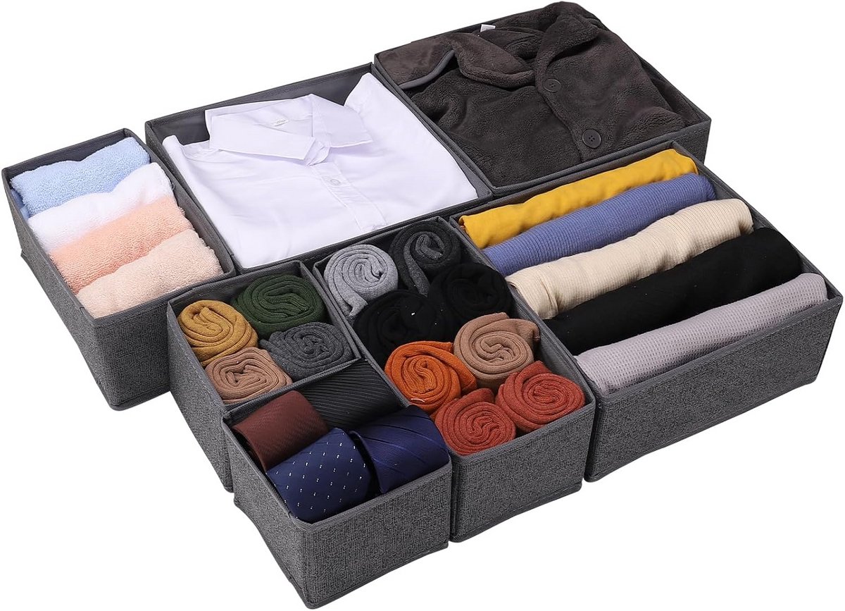 Opvouwbare Lade Organizers - 7 Stuks voor Kleding en Ondergoed