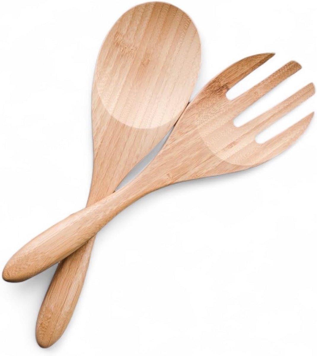 Bamboe Salade Server Set - 12" Kwaliteitsserveerstokken voor Elke Keuken