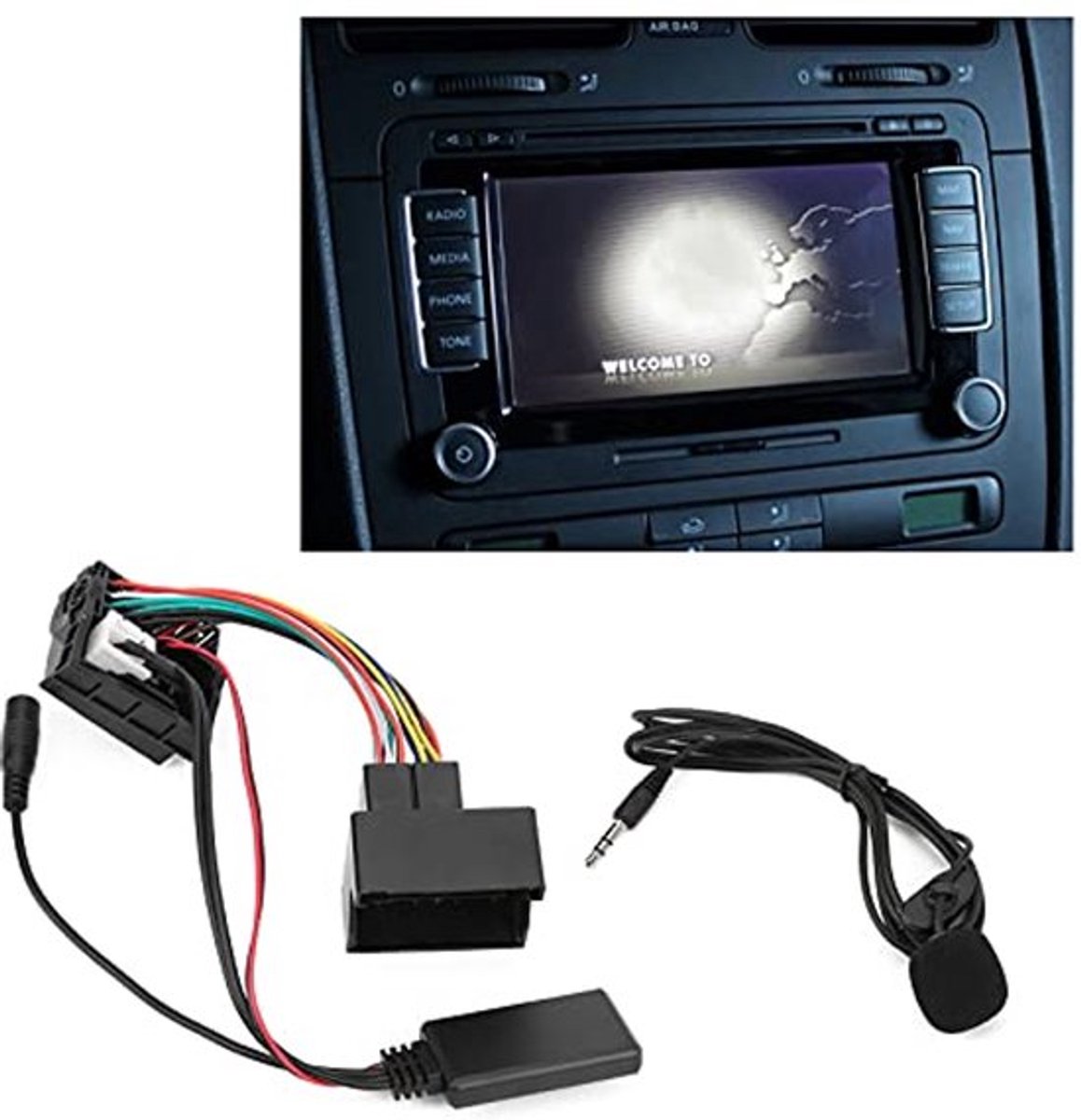 Automicrofoon RNS 310 510 - AUX Bluetooth-adapter - 150 cm Extra Audiodraad