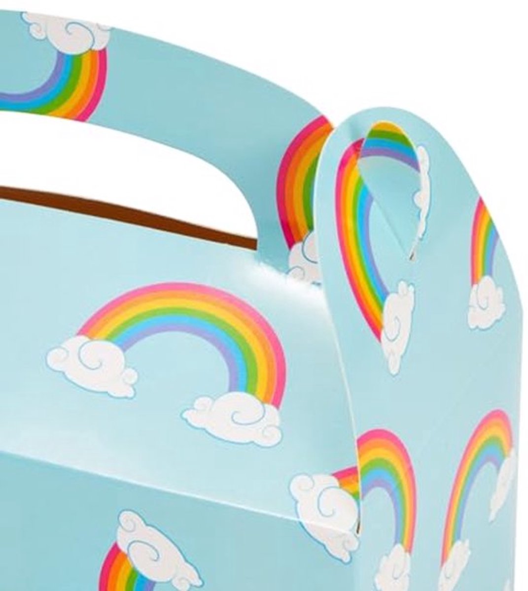 24-Pack Rainbow Voedseldozen met Handvat - 15,7 x 8,9 x 9,1 cm - Ideaal voor Kinderverjaardagen