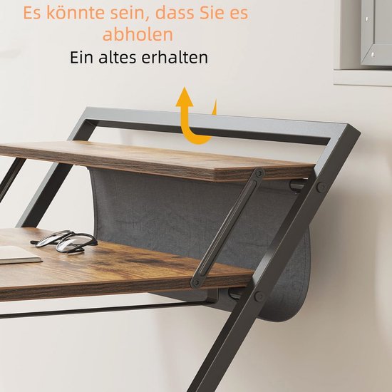 Compact L-vormig Gaming Bureau met Opbergplanken - 120 cm Zwart — afbeelding 4