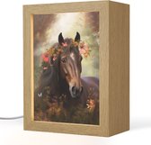 Nachtlampje 15x20 cm - Kinder lampje - Paard - Dieren - Bloemen - Bos - Vlinder - Tafellamp kinderkamer - Slaapkamer lamp - Bedlamp kinderen - Kinderlampje stopcontact - Wandlamp babykamer - Nachtlampjes