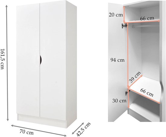 Atmosphera Kledingkast op Wieltjes - XL Auctions