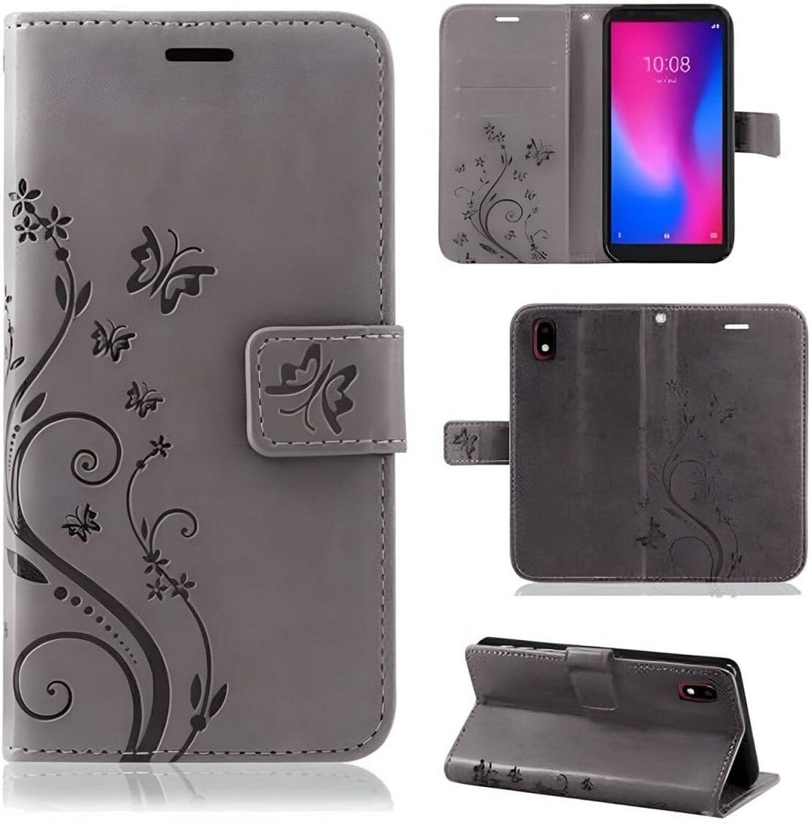 Portemonnee Hoesje met Bloemenprint voor ZTE Blade A3 2020