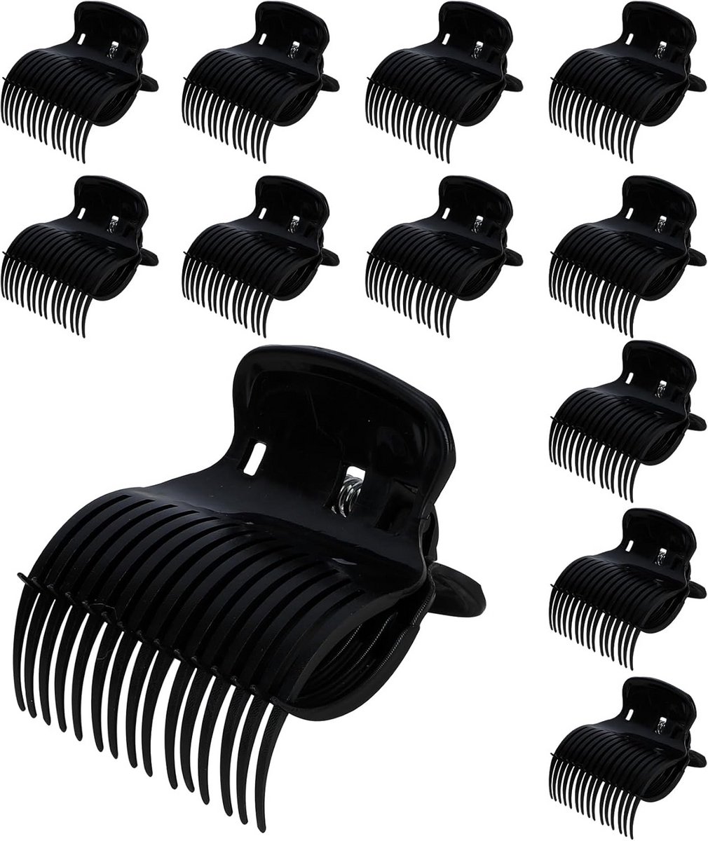 12 Stuks Haarklemmen voor Krulrollers en Warme Rollers