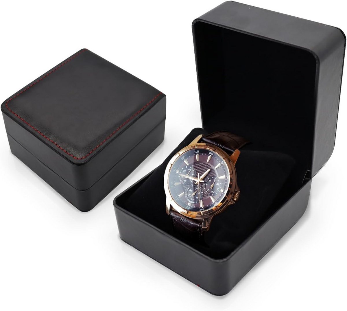 Watch Box met Verwijderbare Kussen voor Horloges - PU Leren Opbergdoos voor Slimme en Polshorloges