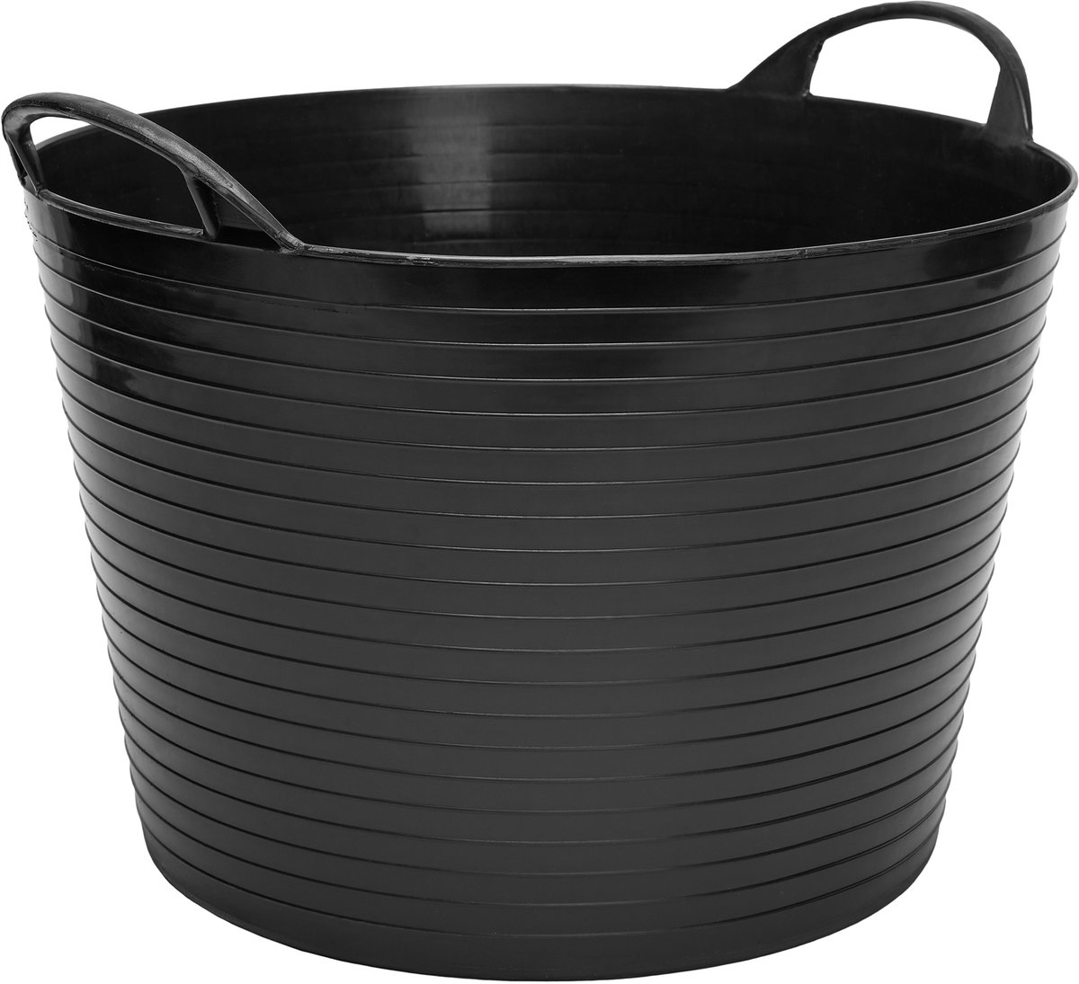 Garronda 25L flexibele kunststof kuip – Voederbak – Emmer – Tubtrug – Wasmand – Zwart - GD-STIC-ElasticBasket