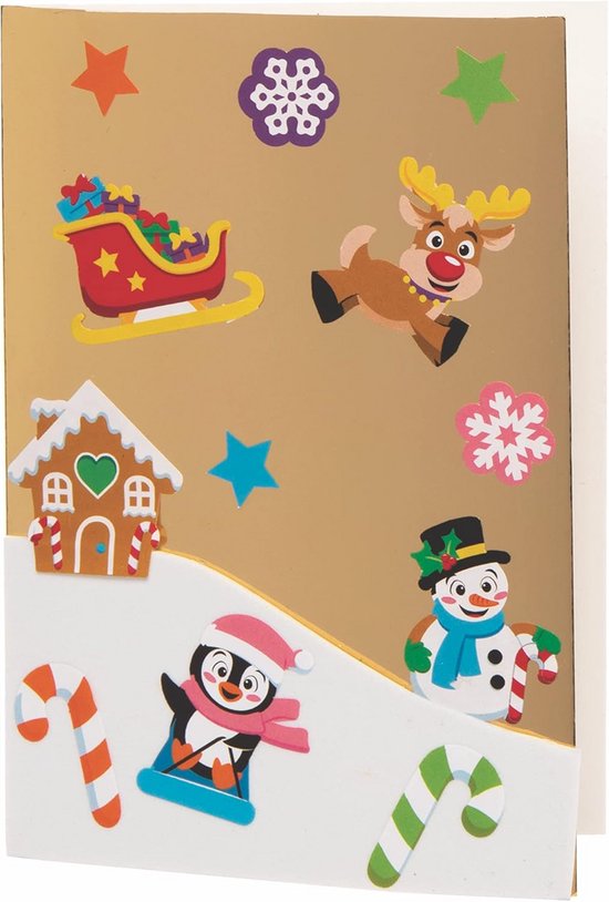Christmas Decorating 3 Pack Sticker Sheet - Self Adhesive Merry Xmas Crafting, Scrapbook, Gift, Present, Party Bag Filler, Card Making Supplies for Kids - Santa Claus, Reindeer, Snowmen, Snowman