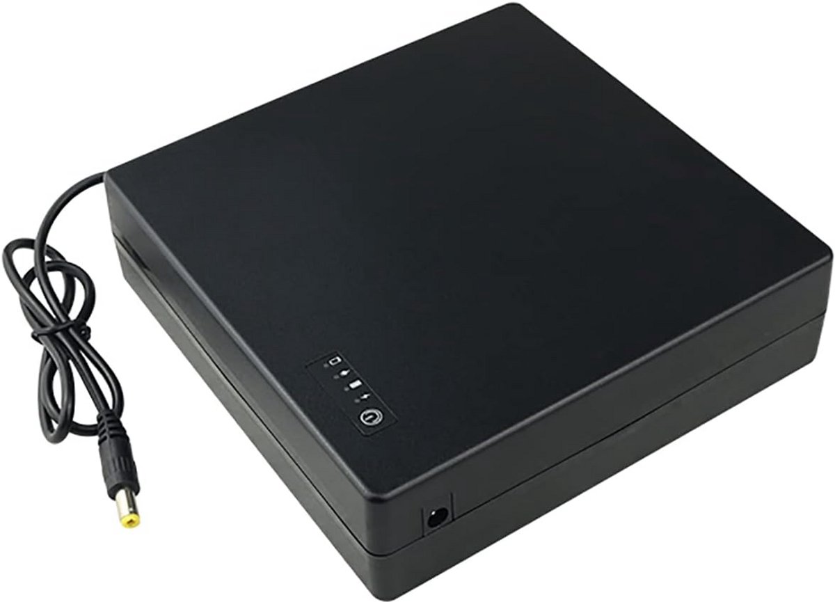 Mini UPS Noodstroomvoorziening 24000mAh Backup Batterij voor 12V Router, Camera of Modem
