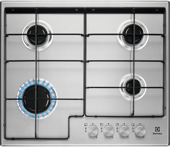 Electrolux EGS6424X Roestvrijstaal Ingebouwd 75 cm Gaskookplaat 4 zone(s)