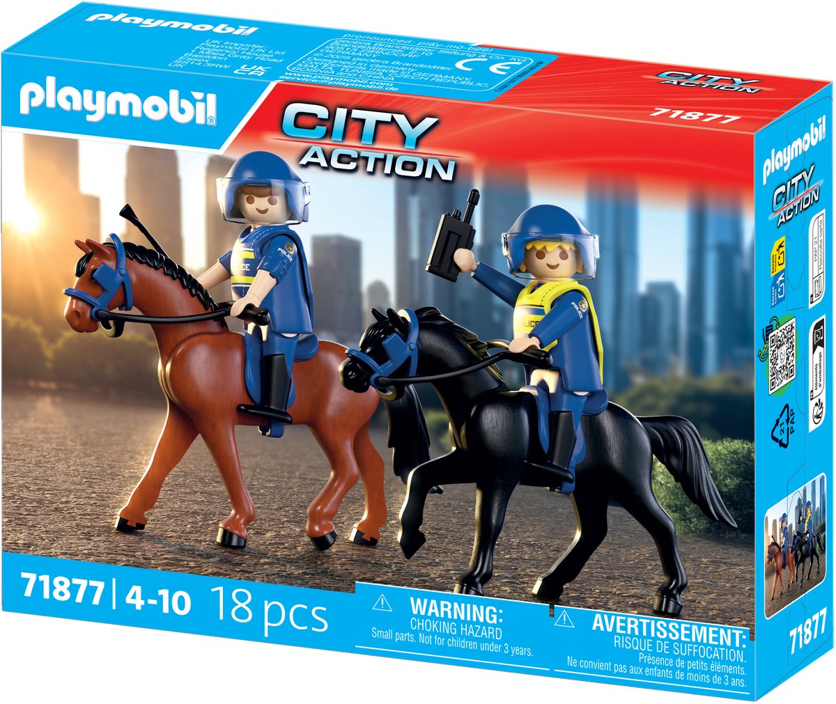 PLAYMOBIL Action Heroes: Politie te paard - 71877 — afbeelding 3