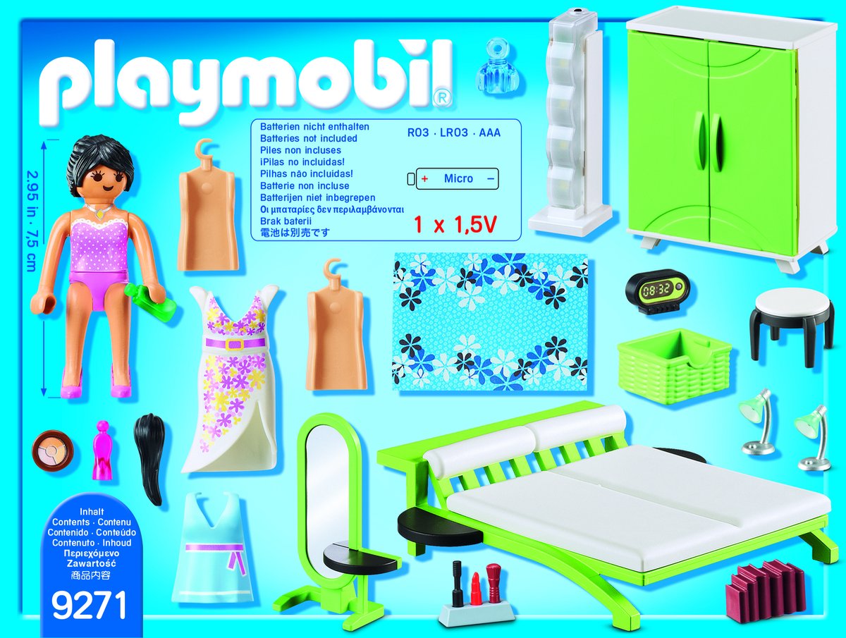 PLAYMOBIL City Life Slaapkamer met make-up tafel - 9271 — afbeelding 7