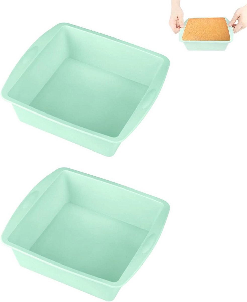 Siliconen Cakevorm Set - 2 Stuks - Ideaal voor Gelaagde Cakes en Brood