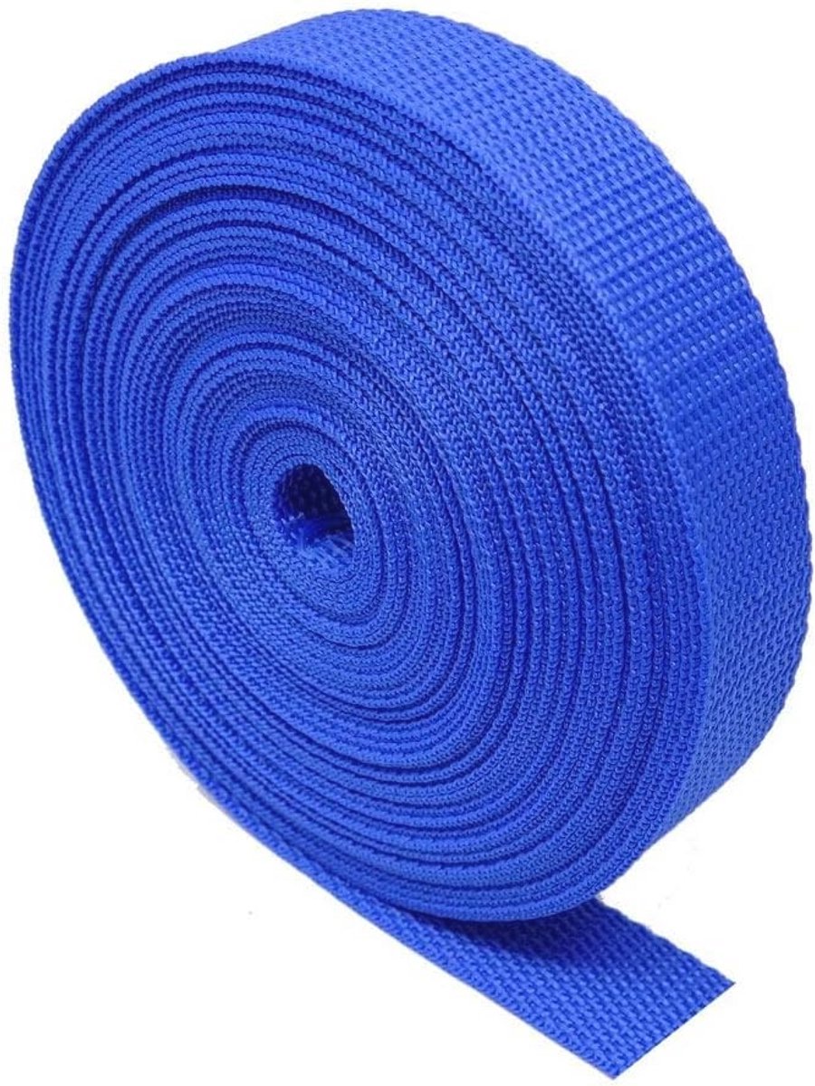 Robuuste Webbing Strap Tape - 5 Meter - Ideaal voor Rugzakken, Bagage en Accessoires - Koningsblauw, 20mm