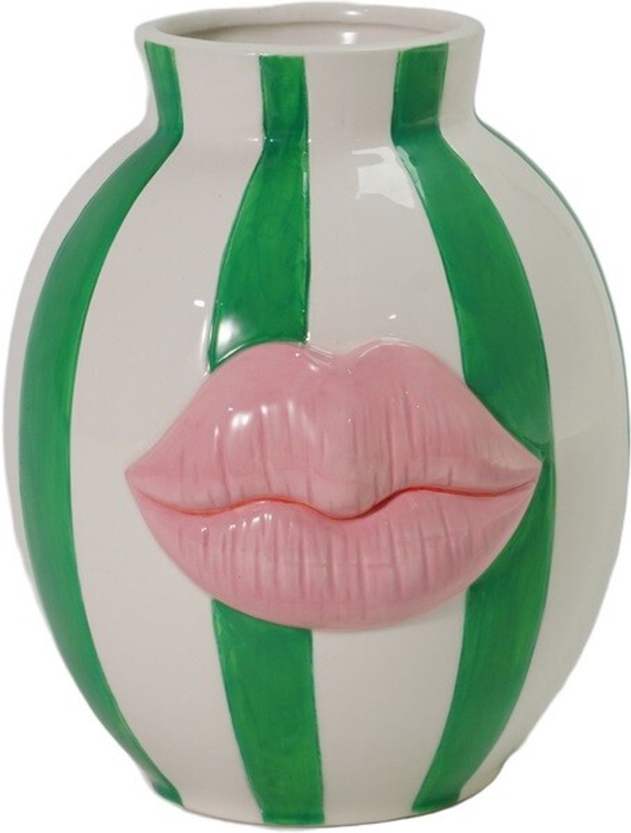 homebound by ky Aardewerk vaas striped kiss multi
