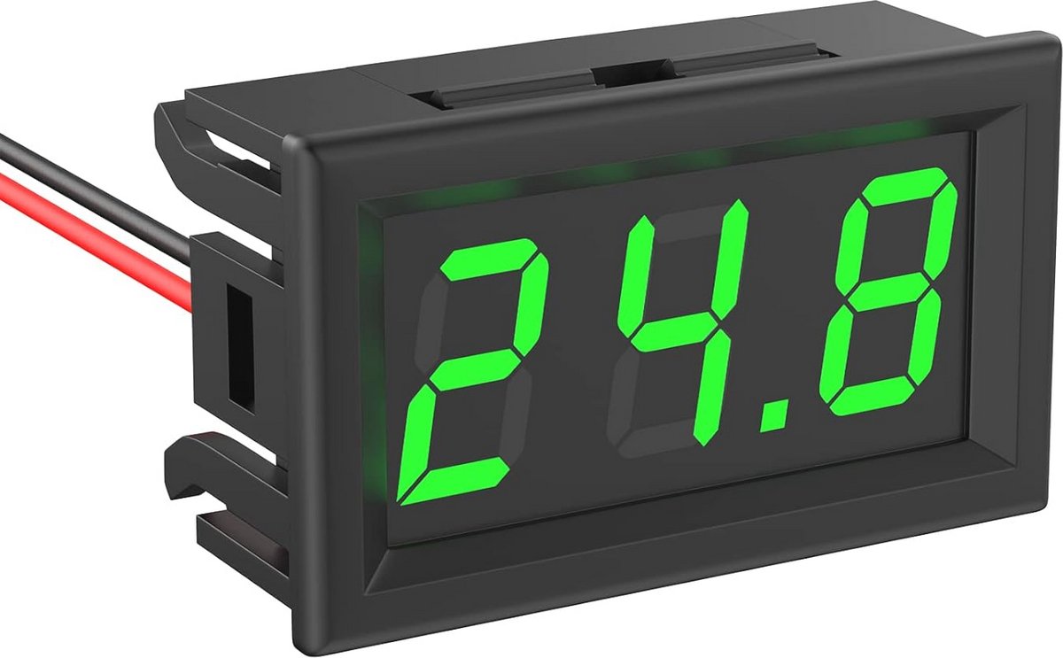 Digitale Mini-Voltmeter 5V - 120V met LED-Display voor Voertuigen en Motorrijden