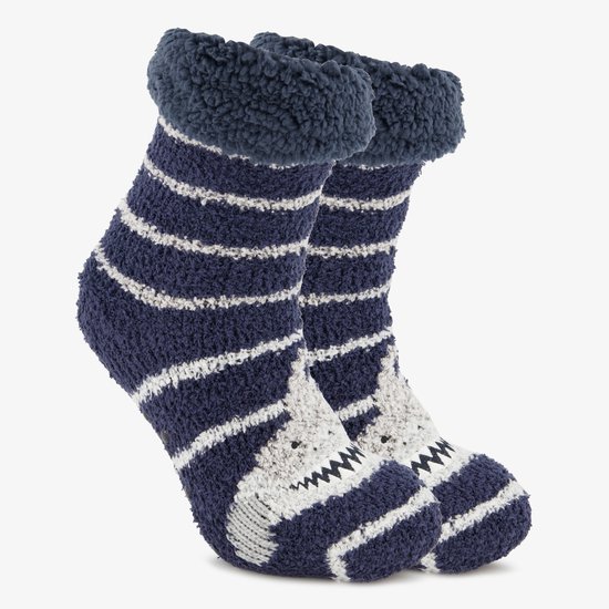 1 paire de chaussettes maison enfant dinosaure avec antidérapant - Vert - Taille 31/34