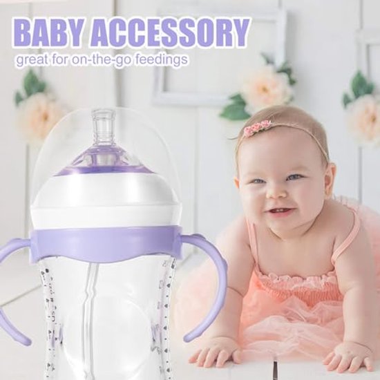 stuks flessenringen en doppen, inclusief 4 babyflesdeksels en 4 schroefringen voor voedingsflessen. BPA-vrije vervangingsdoppen voor moederflessen, compatibel met Philips Avent. — afbeelding 3