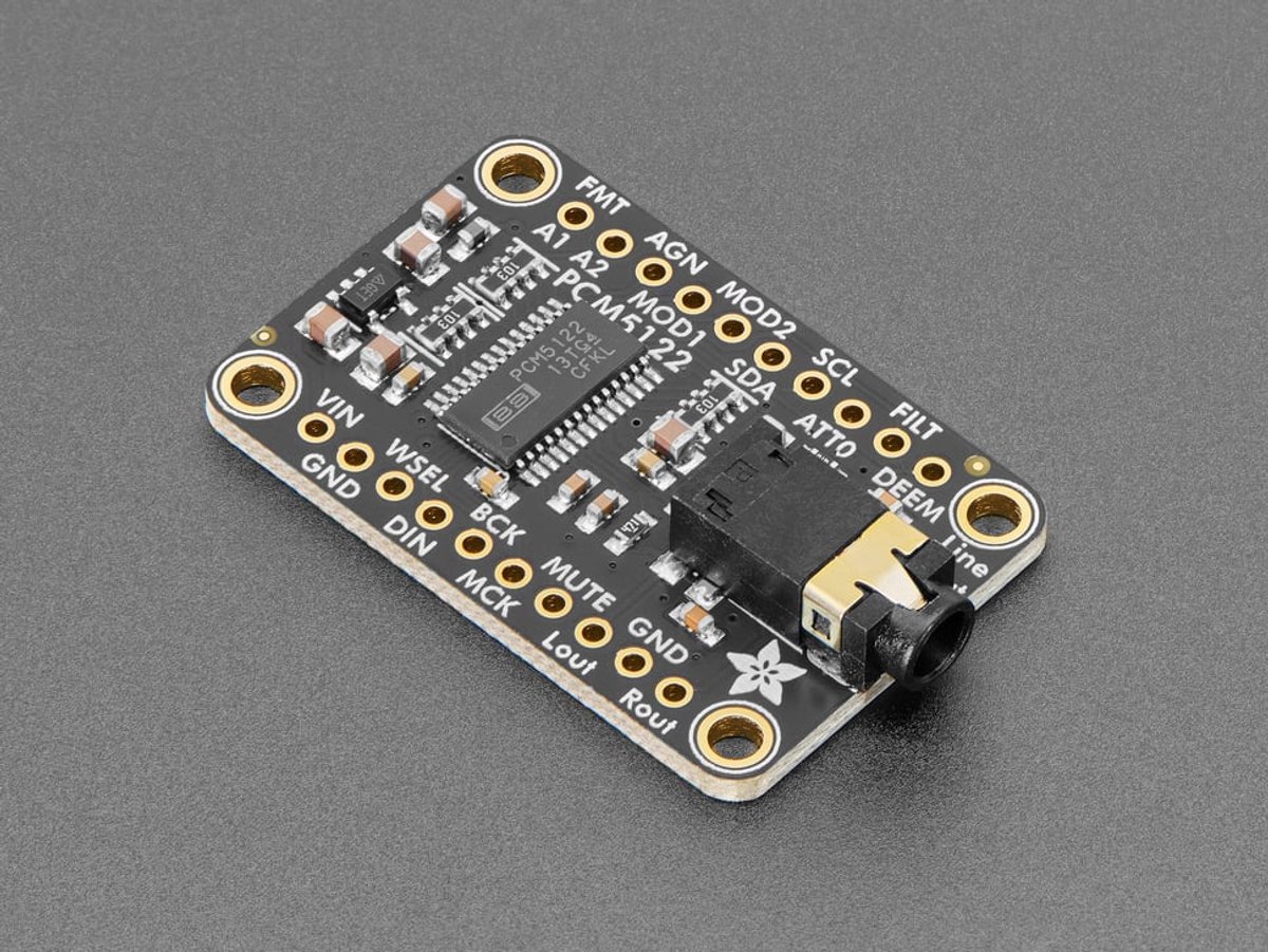 PCM5122 I2S DAC – Stereo Line-Level Output (3,5 mm jack) Adafruit 6421