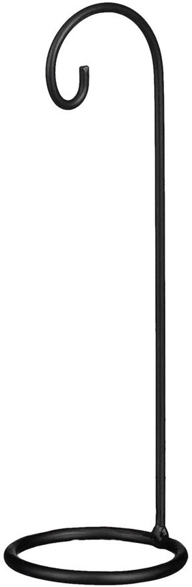 Mica decorations - Ornament standaard zwart l8xb8xh25 cm