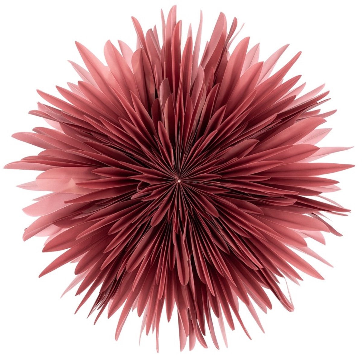 Papieren kerstster flakes 60cm paars met pendel