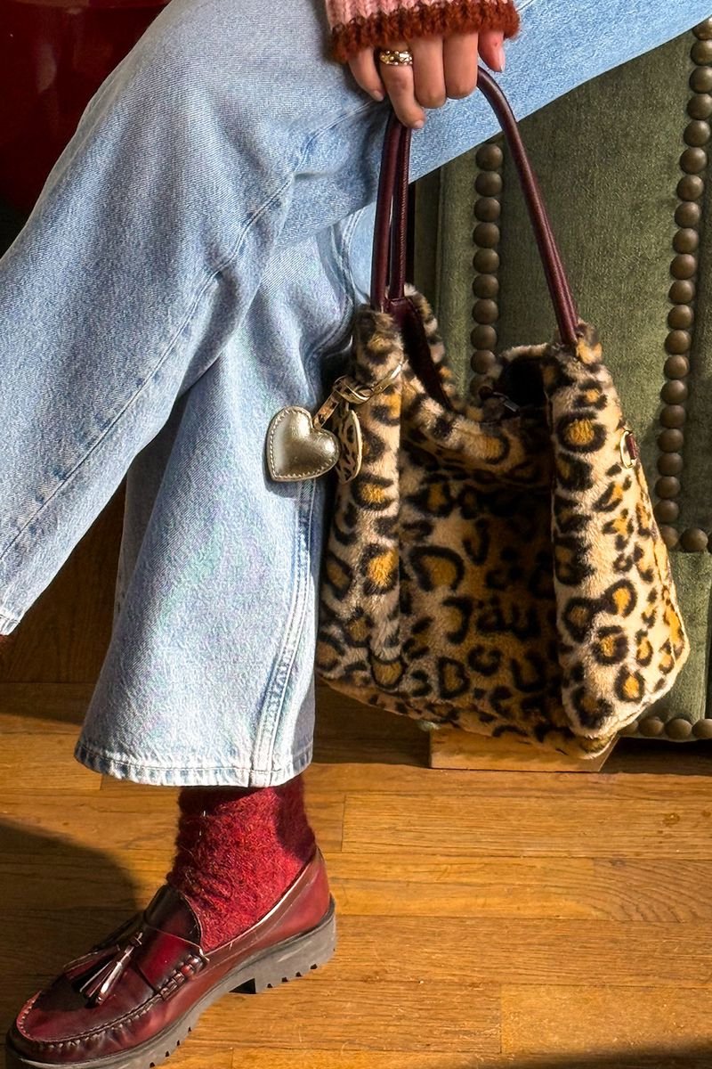 Sissy-Boy - Bruine reversible leopard schoudertas