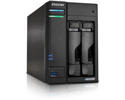 Asustor LOCKERSTOR 2 Gen2 (AS6702T) NAS Desktop Intel® Celeron® N5105 4 GB DDR4 0 TB ADM Zwart