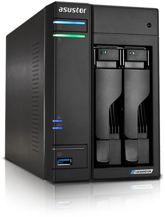 Asustor LOCKERSTOR 2 Gen2 (AS6702T), NAS, Bureau, Intel® Celeron®, N5105, Noir