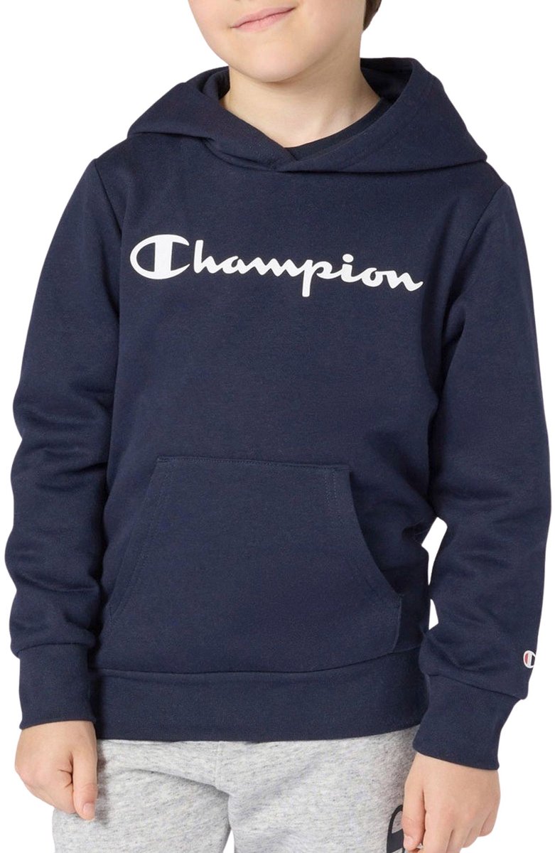 Champion Script Logo Hoodie Junior Wit