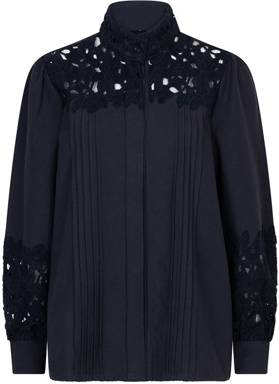 Marisol Cropped Blouse Navy main image 0
