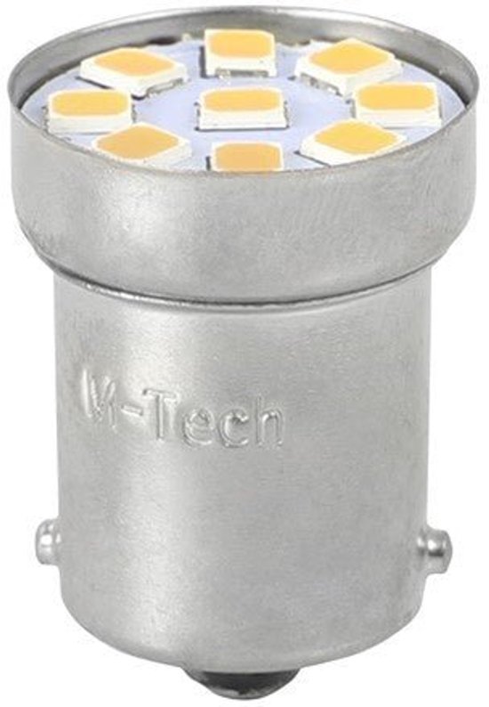 M-Tech ECONO 12V LED lamp met 9 SMD's in een aluminium fitting.