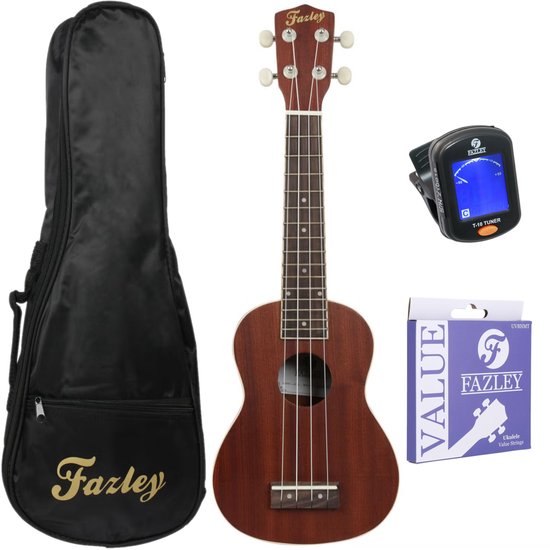 Sopraan Ukelele - incl. hoes, tuner, riem, doek, standaard