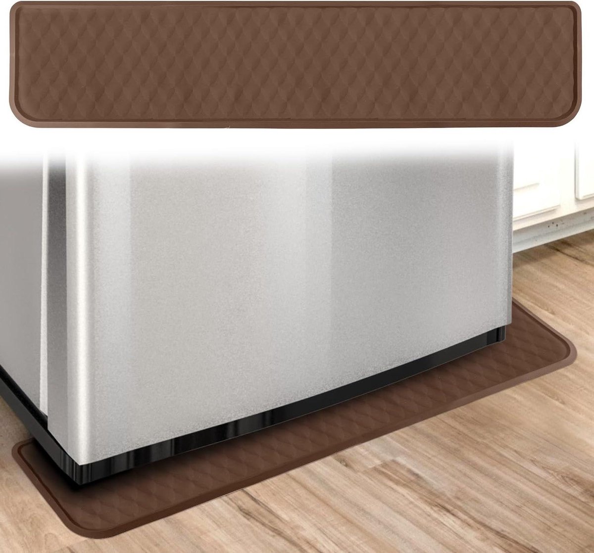 EGoods - Lekbak Siliconen 95x21,6cm Antislip Beschermmat Koelkastvloer Wasmachine Droger Bruin