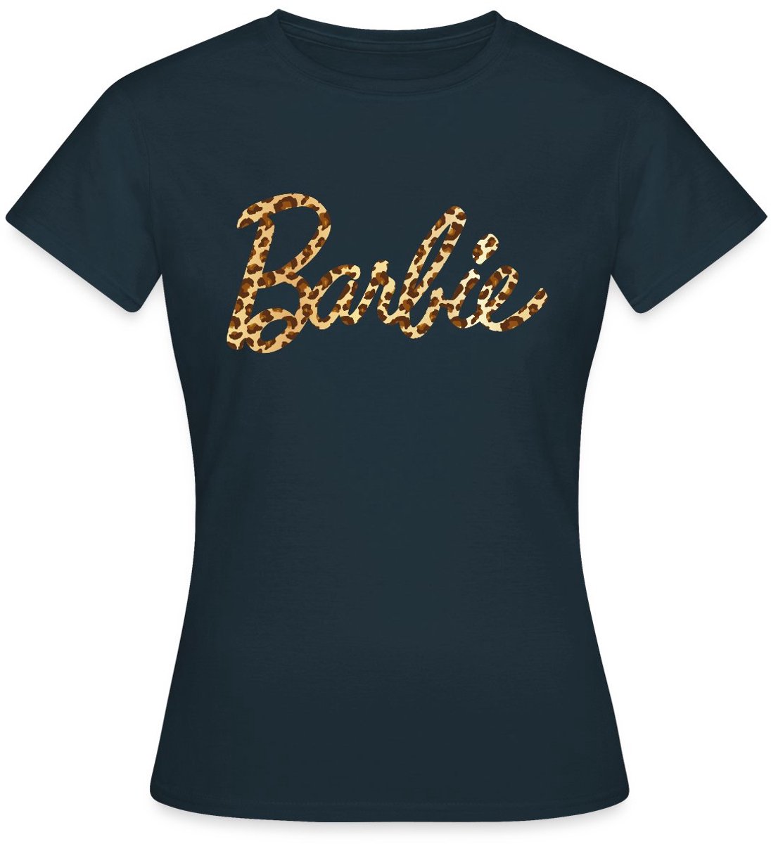 Barbie Leo Print Logo T-Shirt Dames