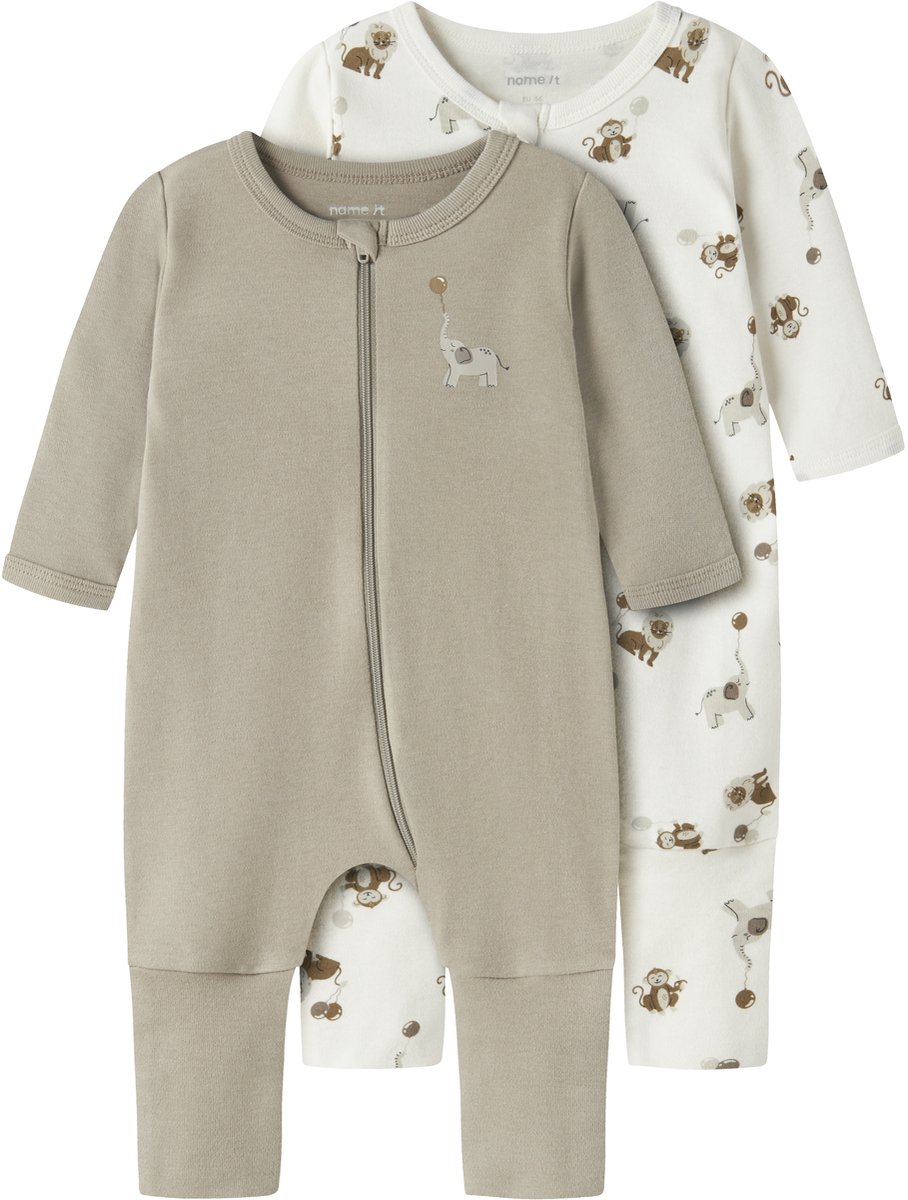 NAME IT - NBNNIGHTSUIT 2P ZIP FF ANIMAL NOOS - Baby - Pyjamas