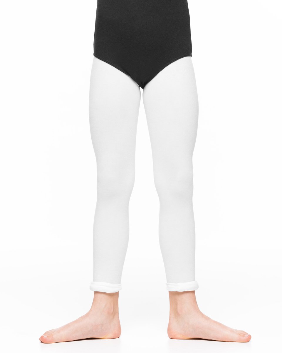BALLETTIJNSKLEDING – Jeugd Balletpanty met Voetgat – Wit – Dans – Maat 128/140