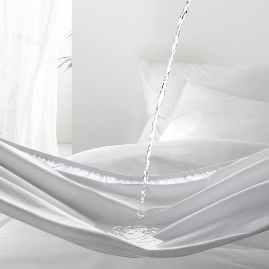 De Witte Lietaer Swan Matrasbeschermer met PU-folie, wit, 90 x 200 cm