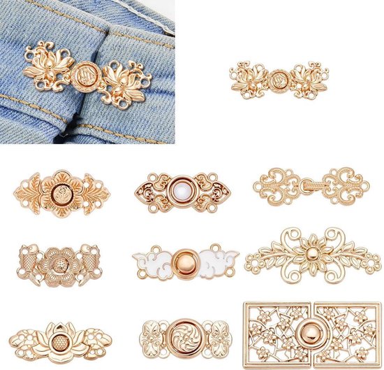 5 Stuks Sjaalclips Mantel Sluiting Vest Clip Trui Clips Vintage Kraag Retro Mantel Broches en Zilveren Sjaalspelden voor Vrouwen Meisjes Shirt Clips (Bladeren Stijl), Zink